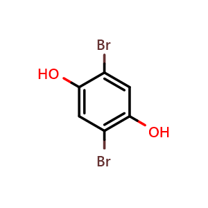 Chemical structure of 2,5-Dibromohydroquinone , CAS 14753-51-6, AChemBlock V146228