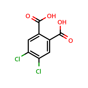 Chemical structure of 4,5-Dichlorophthalic Acid , CAS 56962-08-4, AChemBlock V146231