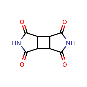 Chemical structure of 1,2,3,4-Cyclobutanetetracarboxdiimide , CAS 4415-88-7, AChemBlock V146237
