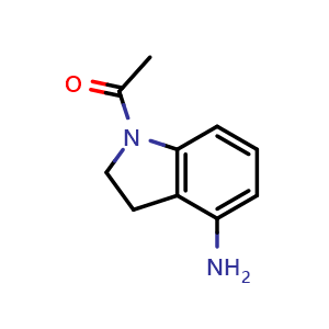 Chemical structure of 1-Acetyl-4-aminoindoline , CAS 17274-64-5, AChemBlock V146246