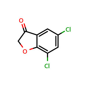 Chemical structure of 5,7-Dichlorobenzofuran-3(2H)-one , CAS 74815-20-6, AChemBlock V146247