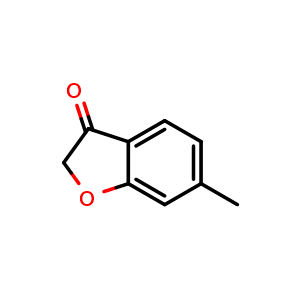 Chemical structure of 6-Methylbenzofuran-3(2H)-one , CAS 20895-41-4, AChemBlock V146249