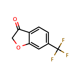 Chemical structure of 6-(Trifluoromethyl)benzofuran-3(2H)-one , CAS 872191-30-5, AChemBlock V146250
