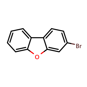 Chemical structure of 3-Bromodibenzofuran , CAS 26608-06-0, AChemBlock V146300