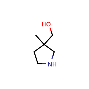 Chemical structure of 3-Methylpyrrolidine-3-methanol , CAS 1354893-12-1, AChemBlock V146302