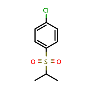 Chemical structure of 1-Chloro-4-(isopropylsulfonyl)benzene , CAS 7205-83-6, AChemBlock V146307