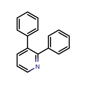 Chemical structure of 2,3-Diphenylpyridine , CAS 33421-53-3, AChemBlock V146328
