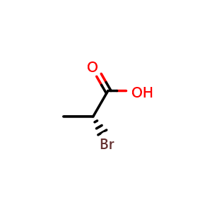 Chemical structure of (R)-(+)-2-Bromopropionic Acid , CAS 10009-70-8, AChemBlock V146336