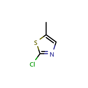 Chemical structure of 2-Chloro-5-methylthiazole , CAS 33342-65-3, AChemBlock V146337