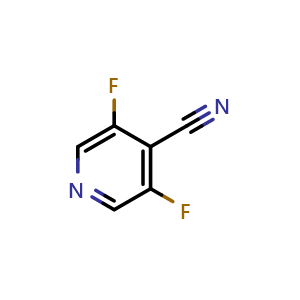 Chemical structure of 3,5-Difluoroisonicotinonitrile , CAS 1214377-09-9, AChemBlock V146338