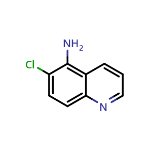 Chemical structure of 5-Amino-6-chloroquinoline , CAS 341010-40-0, AChemBlock V146340