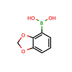 Chemical structure of 4-Benzodioxoleboronic Acid , CAS 361456-68-0, AChemBlock V146343