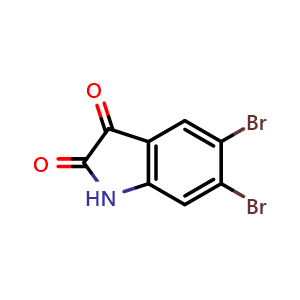 Chemical structure of 5,6-Dibromoisatin , CAS 17826-05-0, AChemBlock V146347
