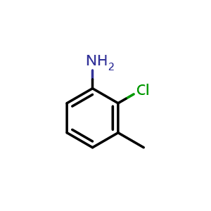 Chemical structure of 2-Chloro-3-methylaniline , CAS 29027-17-6, AChemBlock V146354