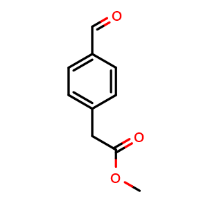 Chemical structure of Methyl (4-Formylphenyl)acetate , CAS 96524-70-8, AChemBlock V146364