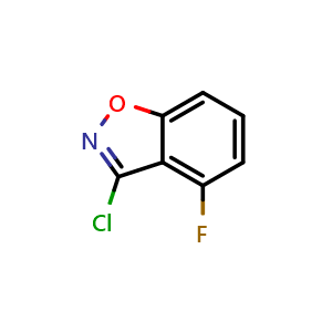 Chemical structure of 3-Chloro-4-fluorobenzisoxazole , CAS 247092-09-7, AChemBlock V146366
