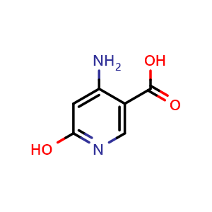 Chemical structure of 4-Amino-6-hydroxynicotinic Acid , CAS 85145-48-8, AChemBlock V146369