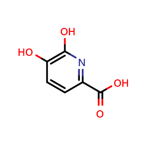 Chemical structure of 5,6-Dihydroxypyridine-2-carboxylic Acid , CAS 63430-18-2, AChemBlock V146375