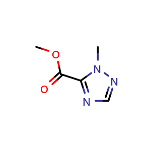 Chemical structure of Methyl 1-Methyl-1H-1,2,4-triazole-5-carboxylate , CAS 57031-65-9, AChemBlock V146384