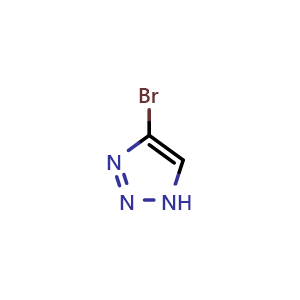 Chemical structure of 4-Bromo-1,2,3-triazole , CAS 40964-56-5, AChemBlock V146385