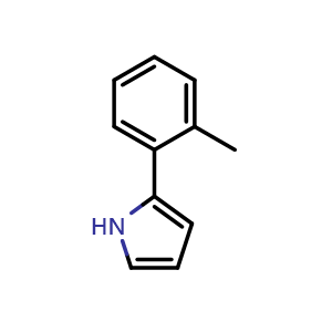 Chemical structure of 2-(2-Methylphenyl)pyrrole , CAS 368212-31-1, AChemBlock V146408