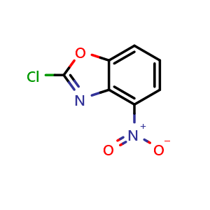 Chemical structure of 2-Chloro-4-nitrobenzoxazole , CAS 1378830-84-2, AChemBlock V146413