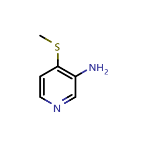 Chemical structure of 3-Amino-4-(methylthio)pyridine , CAS 38240-24-3, AChemBlock V146429