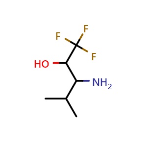 Chemical structure of 3-Amino-1,1,1-trifluoro-4-methyl-2-pentanol , CAS 161787-73-1, AChemBlock V146477