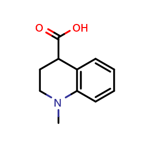 Chemical structure of 1-Methyl-1,2,3,4-tetrahydroquinoline-4-carboxylic Acid , CAS 933756-65-1, AChemBlock V146482