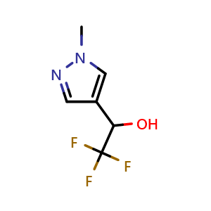 Chemical structure of alpha-(Trifluoromethyl)-1-methyl-1H-pyrazole-4-methanol , CAS 1226507-40-9, AChemBlock V146508