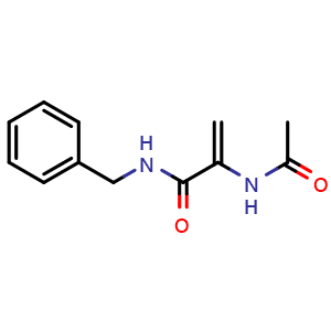 Chemical structure of 2-Acetamido-N-benzylacrylamide , CAS 86921-49-5, AChemBlock V146530