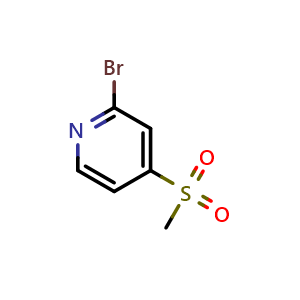 Chemical structure of 2-Bromo-4-(methylsulfonyl)pyridine , CAS 1193244-93-7, AChemBlock V146571