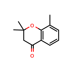 Chemical structure of 2,2,8-Trimethylchroman-4-one , CAS 142228-70-4, AChemBlock V146575