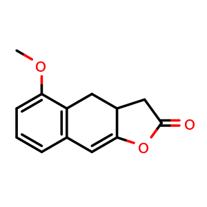 Chemical structure of 5-Methoxy-3a,4-dihydronaphtho[2,3-b]furan-2(3H)-one , CAS 101691-57-0, AChemBlock V146577