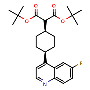 Di-tert-butyl 2-[cis-4-(6-Fluoro-4-quinolyl)cyclohexyl]malonate