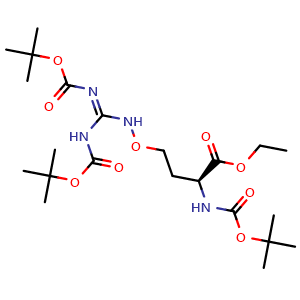 Chemical structure of Ethyl (S)-4-[(2,3-Di-Boc-guanidino)oxy]-2-(Boc-amino)butanoate , AChemBlock V146624