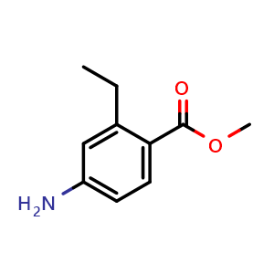 Chemical structure of Methyl 4-Amino-2-ethylbenzoate , CAS 1211589-24-0, AChemBlock V146628