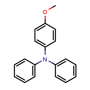 Chemical structure of 4-Methoxytriphenylamine , CAS 4316-51-2, AChemBlock V146640