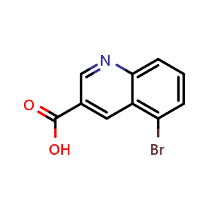 Chemical structure of 5-Bromoquinoline-3-carboxylic Acid , CAS 1416438-47-5, AChemBlock V146650