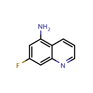 Chemical structure of 5-Amino-7-fluoroquinoline , CAS 1242094-72-9, AChemBlock V146666