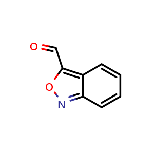 Chemical structure of Benzo[c]isoxazole-3-carbaldehyde , CAS 74052-97-4, AChemBlock V146677
