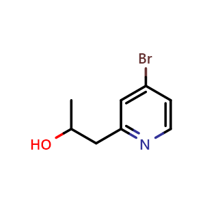 Chemical structure of 1-(4-Bromo-2-pyridyl)-2-propanol , CAS 1517889-15-4, AChemBlock V146691