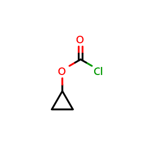 Chemical structure of Cyclopropyl Carbonochloridate , CAS 52107-21-8, AChemBlock V146695
