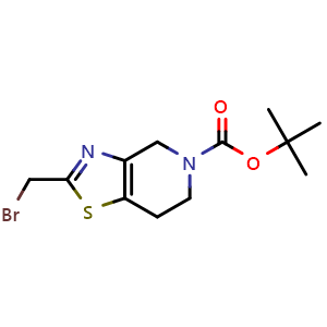 Chemical structure of 5-Boc-2-(bromomethyl)-4,5,6,7-tetrahydrothiazolo[4,5-c]pyridine , CAS 2306369-82-2, AChemBlock V146705