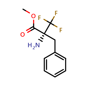 Chemical structure of Methyl (R)-2-Amino-2-benzyl-3,3,3-trifluoropropanoate , CAS 184636-51-9, AChemBlock V146716