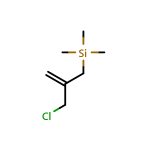 Chemical structure of [2-(Chloromethyl)allyl]trimethylsilane , CAS 18388-03-9, AChemBlock V146718