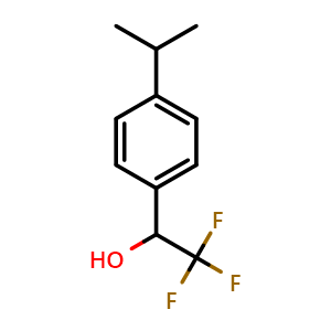 Chemical structure of 4-Isopropyl-alpha-(trifluoromethyl)benzyl Alcohol , CAS 1415743-25-7, AChemBlock V146737