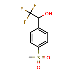 Chemical structure of 4-(Methylsulfonyl)-alpha-(trifluoromethyl)benzyl Alcohol , CAS 1350349-33-5, AChemBlock V146748