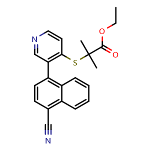 Ethyl 2-[[3-(4-Cyano-1-naphthyl)-4-pyridyl]thio]-2-methylpropanoate
