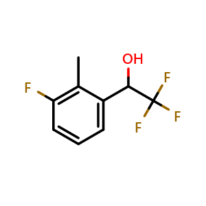 Chemical structure of 3-Fluoro-2-methyl-alpha-(trifluoromethyl)benzyl Alcohol , CAS 2228264-52-4, AChemBlock V146765